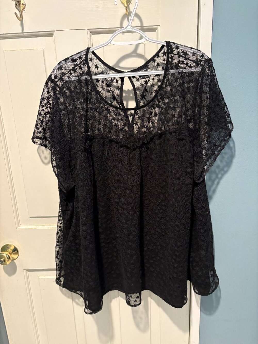 Torrid Black Star Lace Top | Plus Size 4X